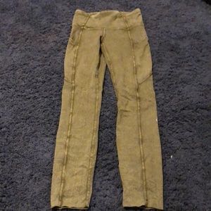 Arm green ice dye Lululemon leggings